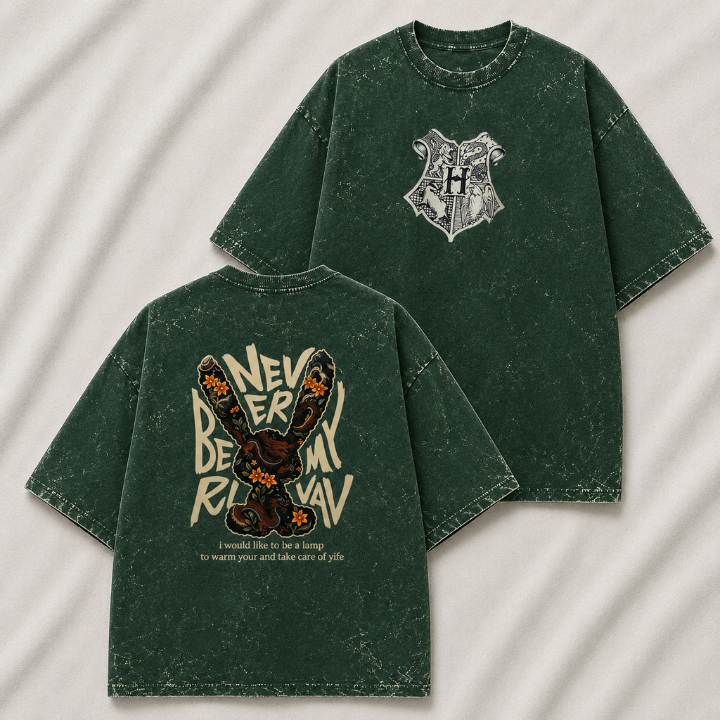 Unisex Acid Washed Oversized Tee