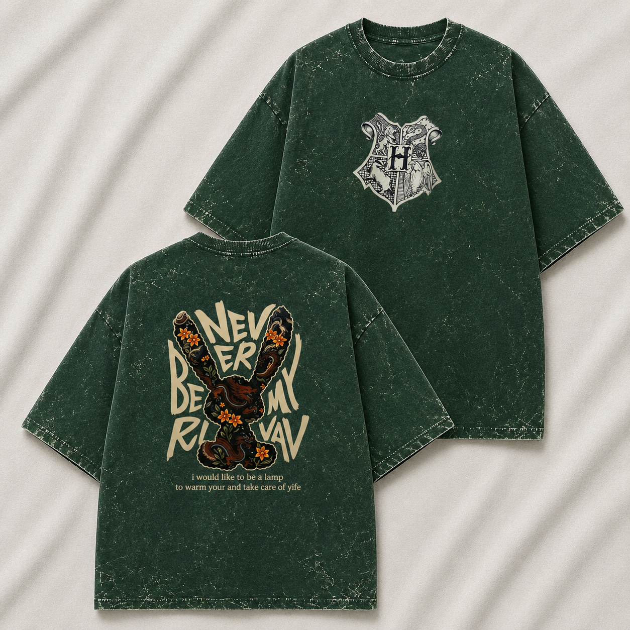 Unisex Acid Washed Oversized Tee