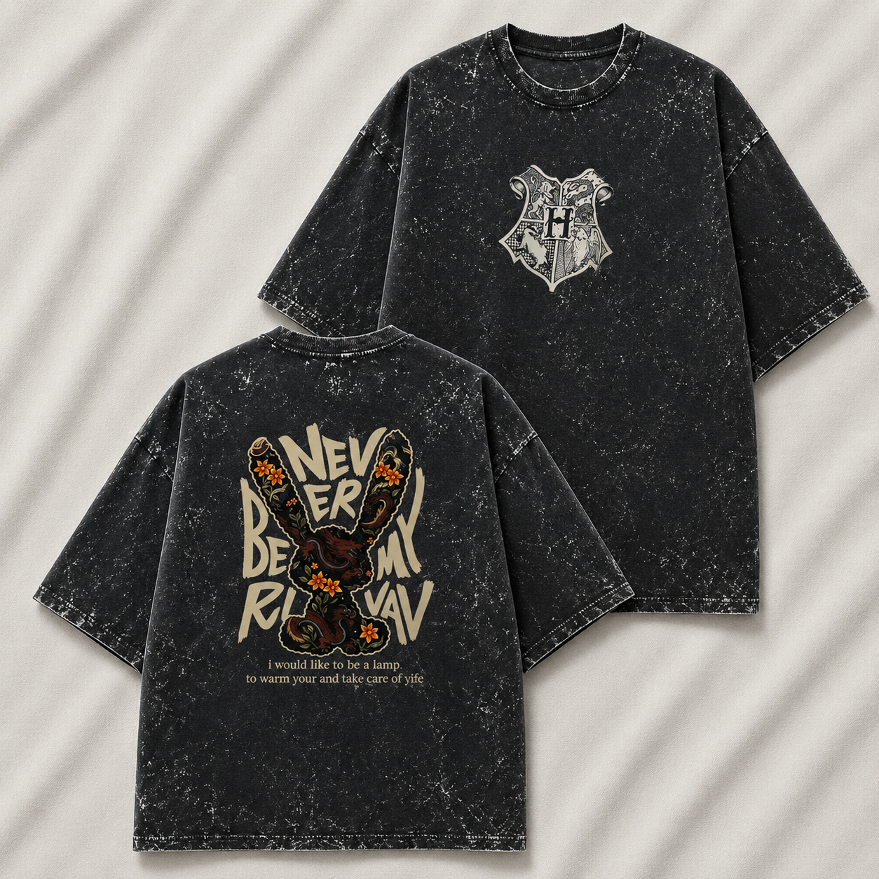 Unisex Acid Washed Oversized Tee