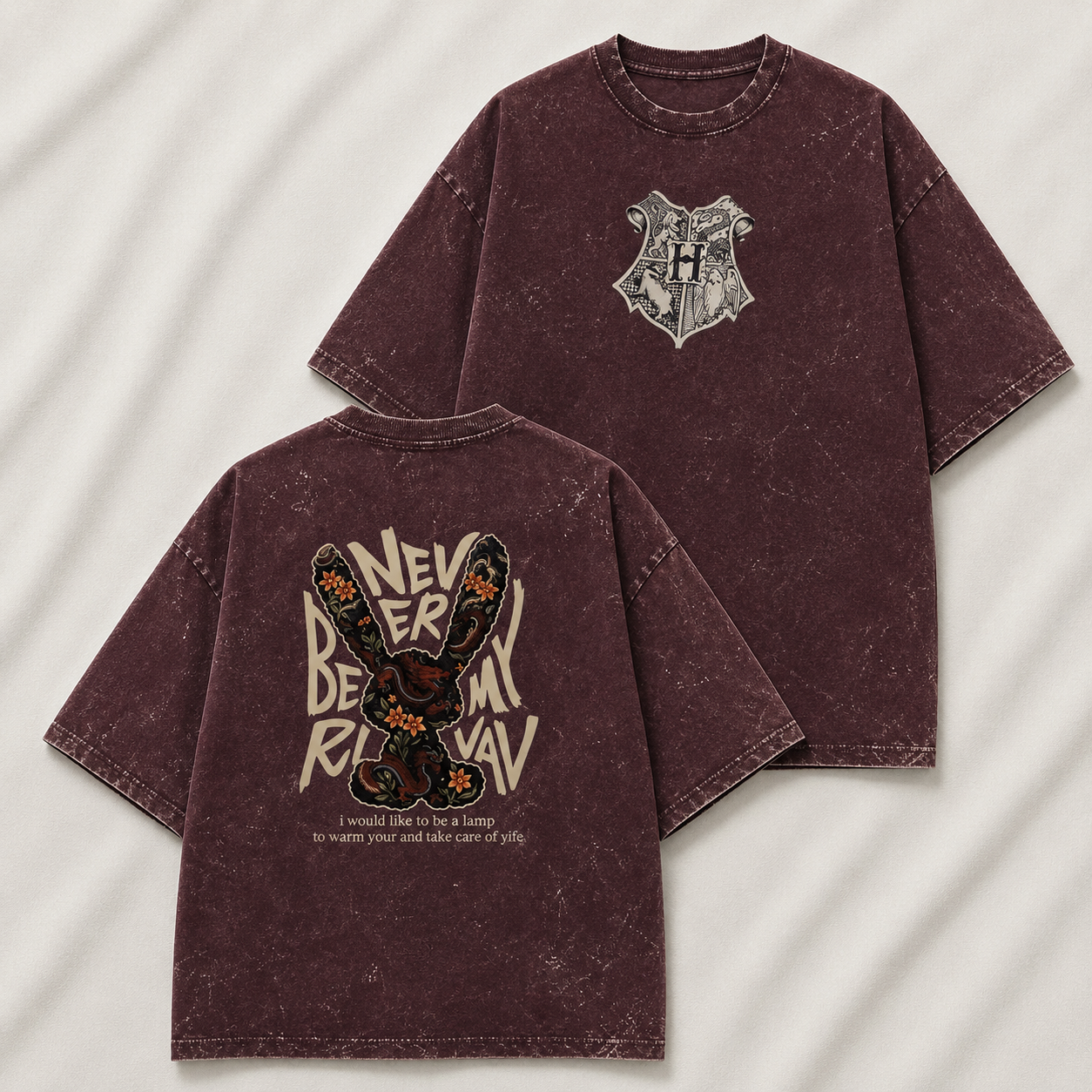 Unisex Acid Washed Oversized Tee